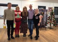 Saturday, 3 December 2022: David Burns, Jacqui Buik, Sean Taylor and Mary Donnelly help Caroline to put things together